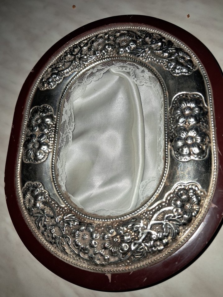 Vintage Oval Ahşap Takı Kutusu - Görsel 2