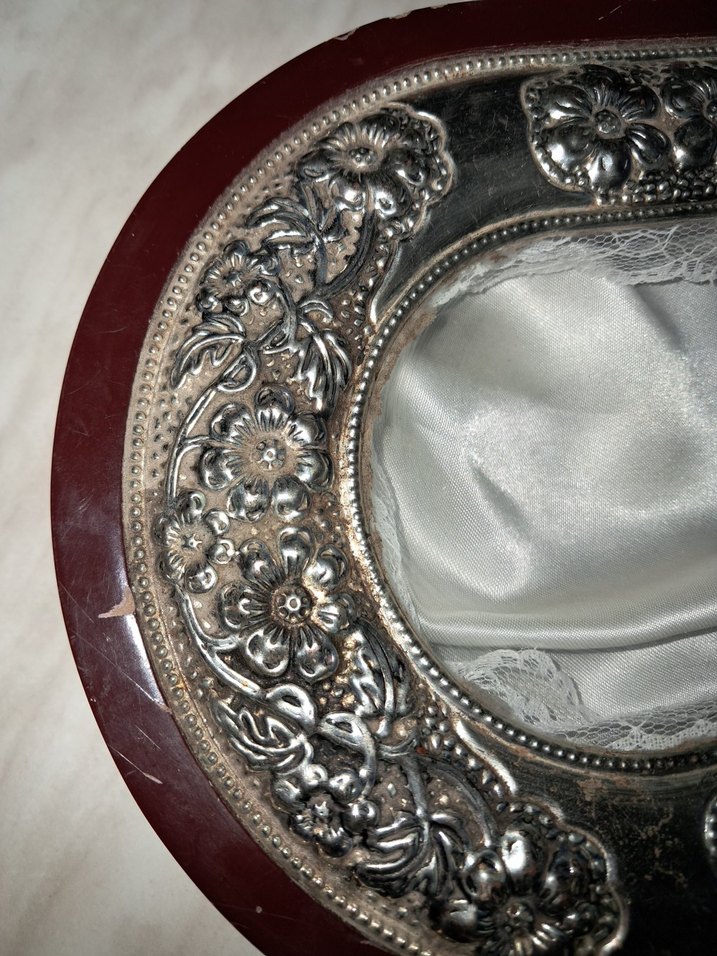 Vintage Oval Ahşap Takı Kutusu - Görsel 3