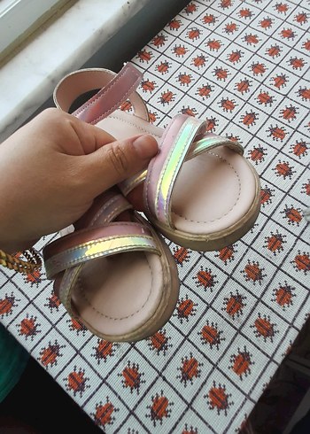 33 Beden pembe Renk Bohem Tarz Kız çocuk Sandaletler Pastel Yılan Desenli