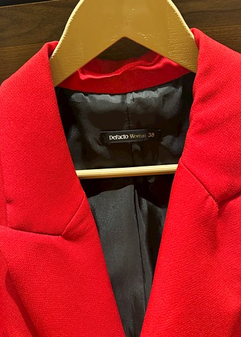 Defacto Kırmızı Kadın Düğmeli Blazer
