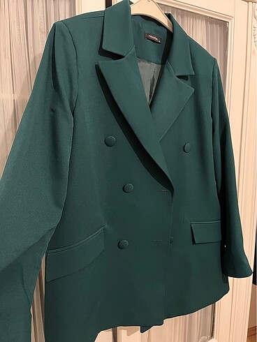 xl Beden yeşil Renk Yesil blazer ceket