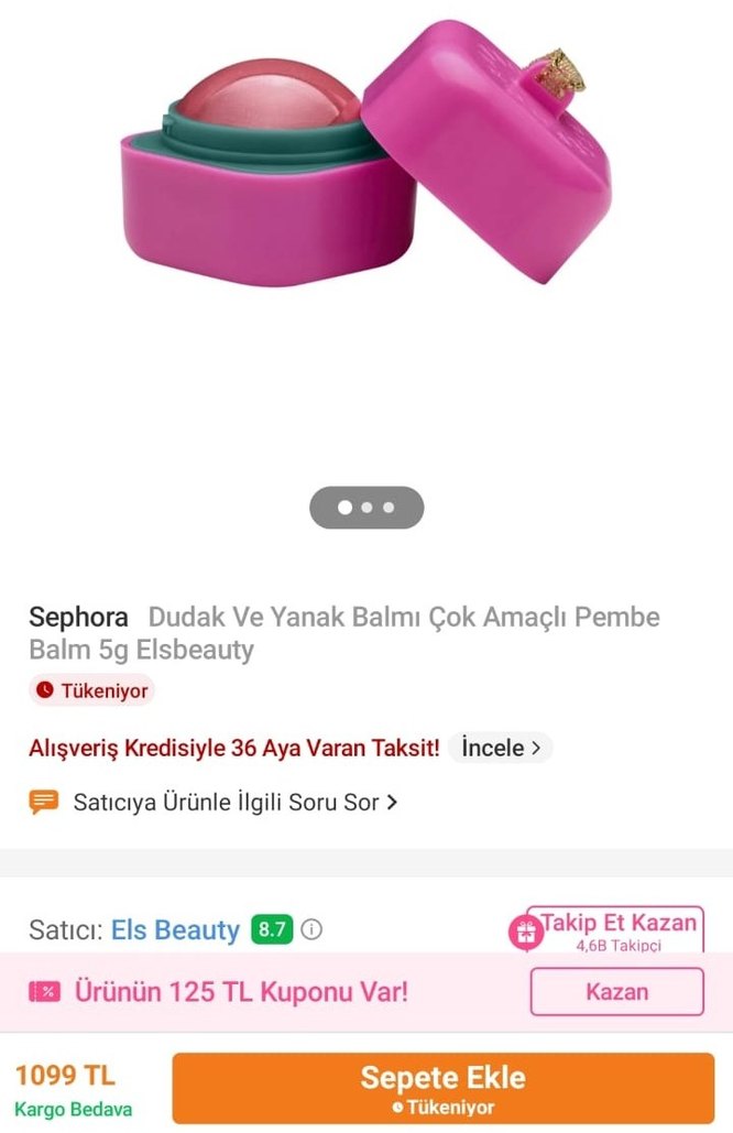 Sephora Üzüm ve Şeker Aromalı Dudak Balmı - Görsel 4