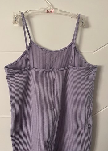 Mor İnce Askılı Kadın Tulum - Görsel 5