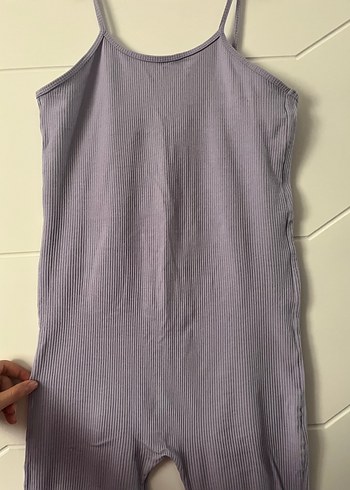 Mor İnce Askılı Kadın Tulum - Görsel 3