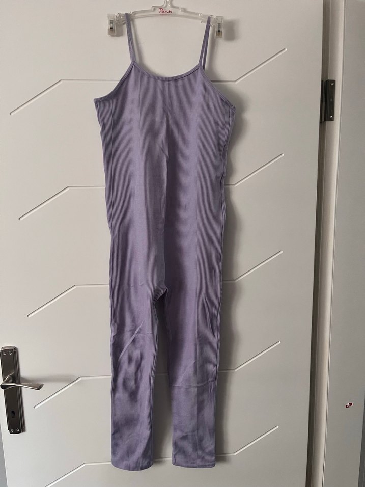 Mor İnce Askılı Kadın Tulum - Görsel 2