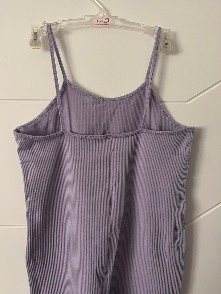 Mor İnce Askılı Kadın Tulum - Görsel 5