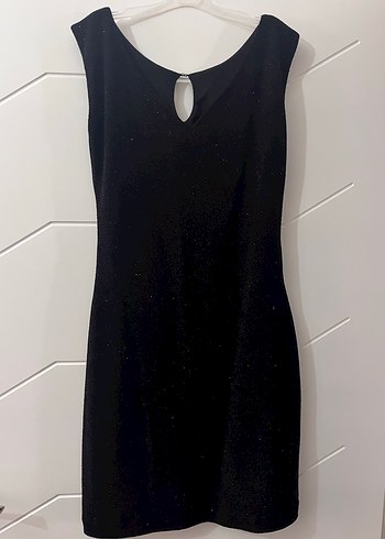 Siyah V Yakalı Abiye Elbise - Görsel 4