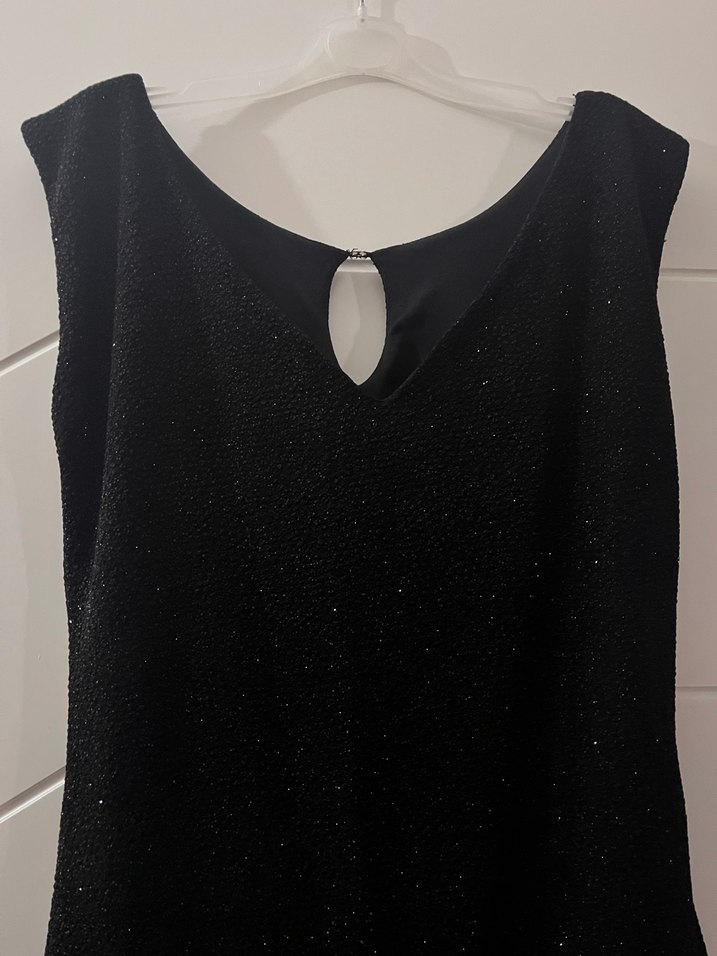 Siyah V Yakalı Abiye Elbise - Görsel 3