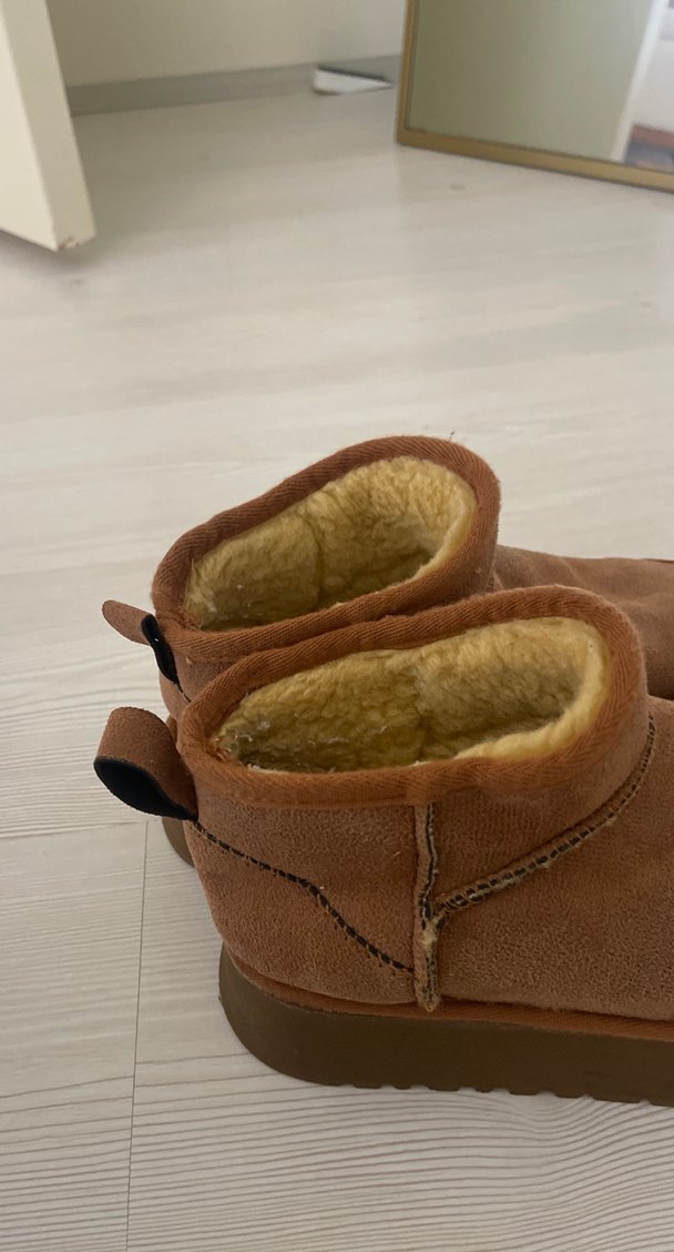 Kahverengi Süet Kürklü Kadın Dolgu Topuk Bot - Görsel 3