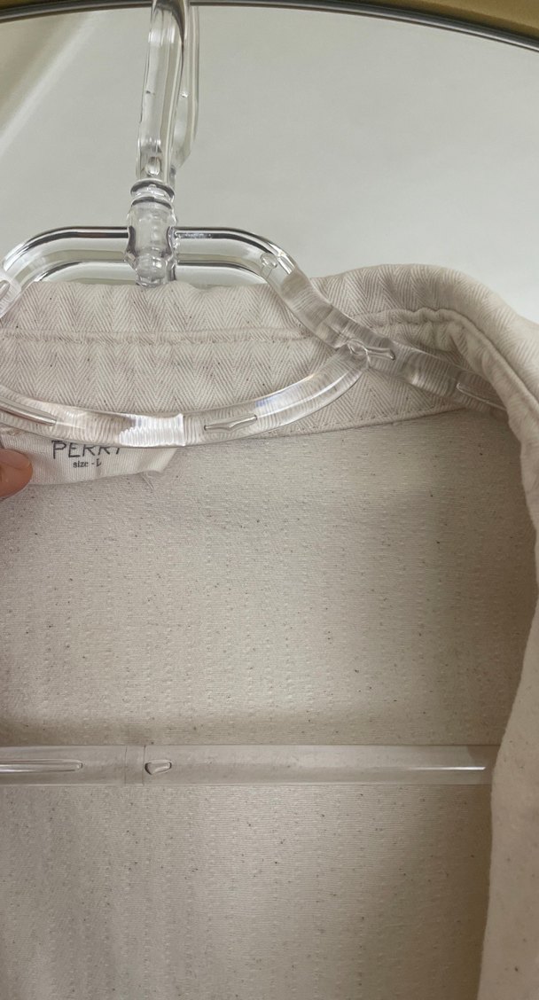 Bej Nakışlı Uzun Kollu Keten Gömlek - Görsel 3