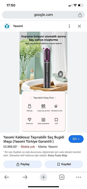 Diğer Otomatik saç şekillendirici