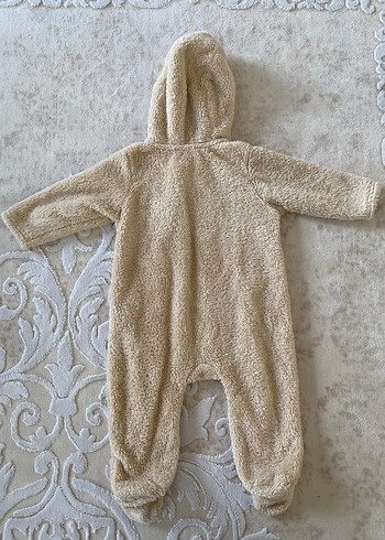 Kürklü Kapüşonlu Unisex Bebek Tulumu - Görsel 4