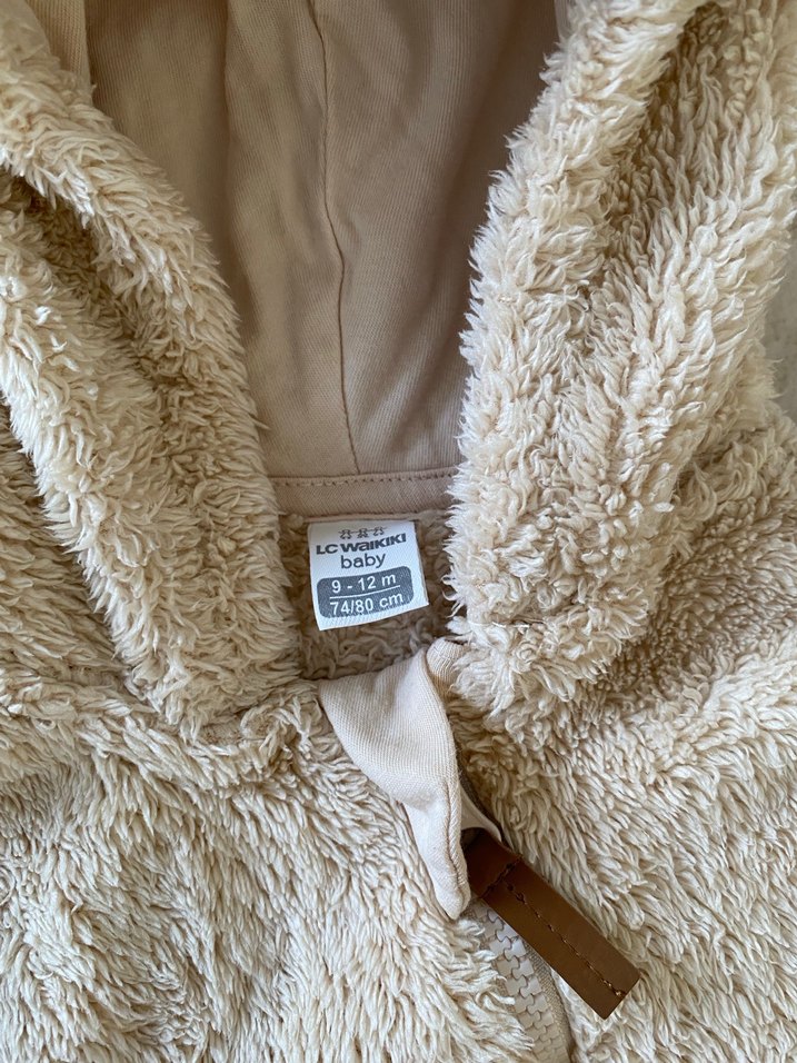 Kürklü Kapüşonlu Unisex Bebek Tulumu - Görsel 3