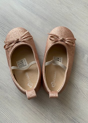 Kız Çocuk Simli Pembe Fiyonk Detaylı Babet - Görsel 4