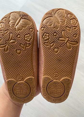 Kız Çocuk Simli Pembe Fiyonk Detaylı Babet - Görsel 5