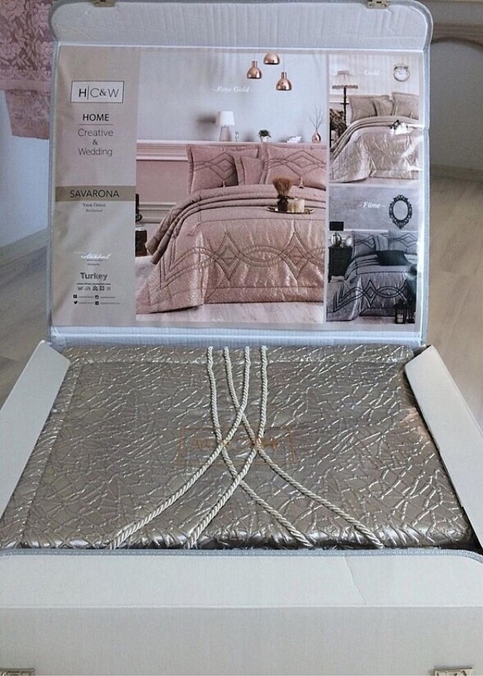 Dore renk yatak örtüsü - Görsel 2