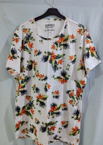 Renkli Baskılı Beyaz Erkek Tişört - Görsel 2