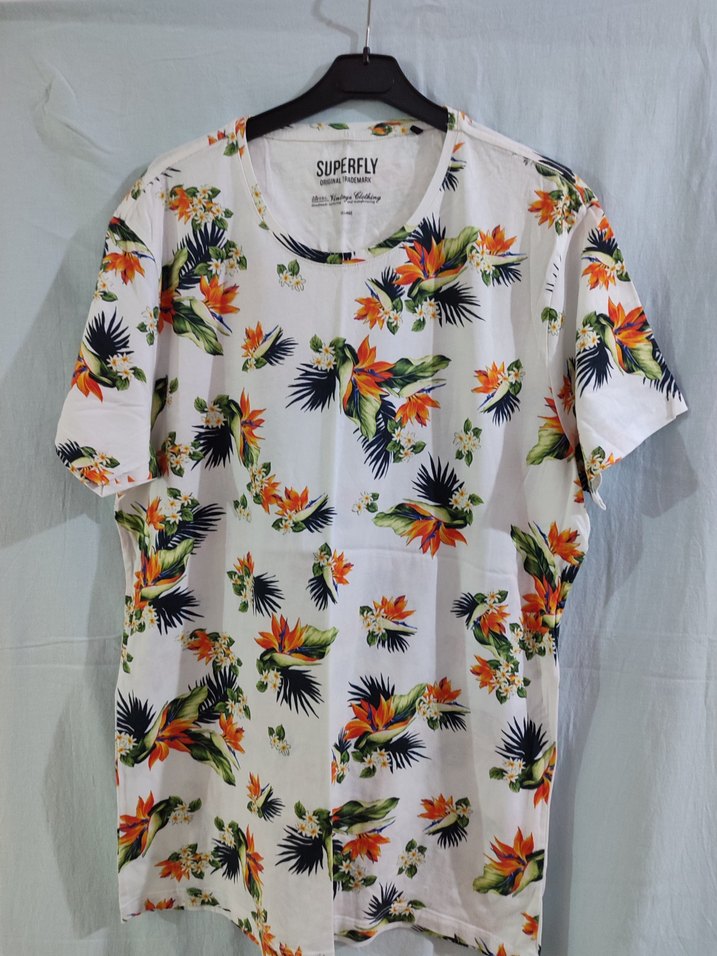 Renkli Baskılı Beyaz Erkek Tişört - Görsel 2