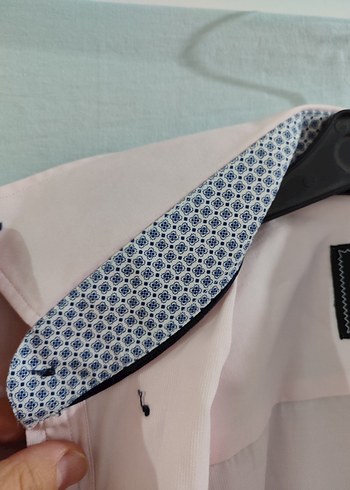 Pembe Düğmeli Erkek Gömlek - Görsel 3