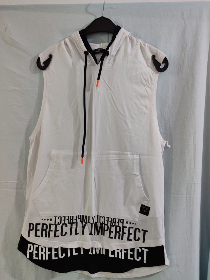 Beyaz Erkek Çocuk Baskılı Kolsuz Sweatshirt - Görsel 2