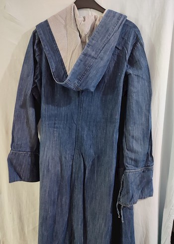 Uzun Kesim Kadın Kot Ceket - Görsel 6