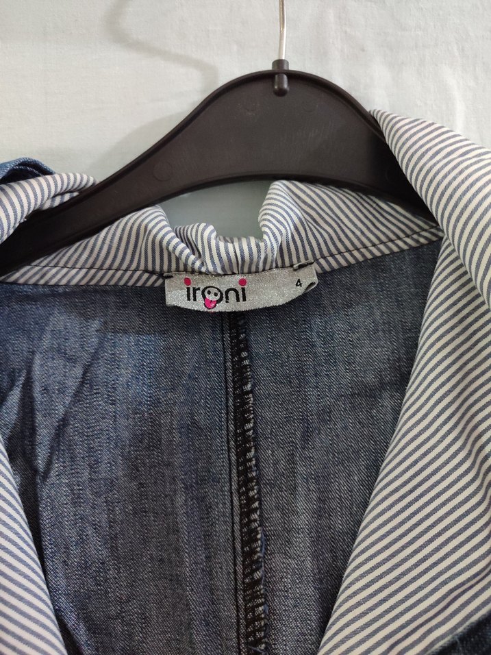 Uzun Kesim Kadın Kot Ceket - Görsel 4