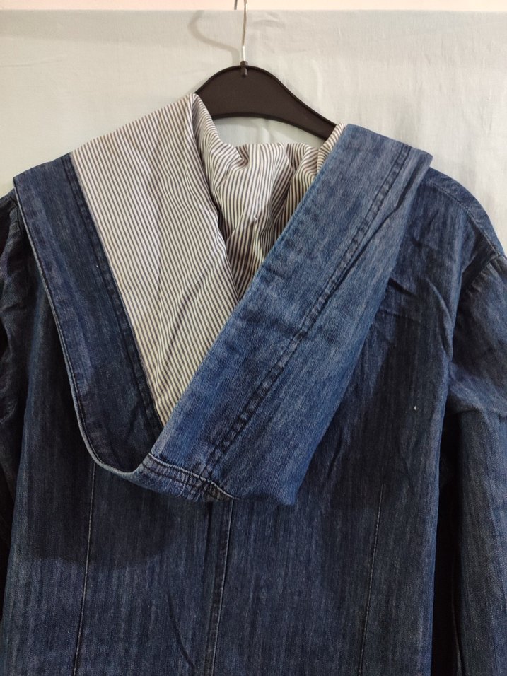 Uzun Kesim Kadın Kot Ceket - Görsel 5