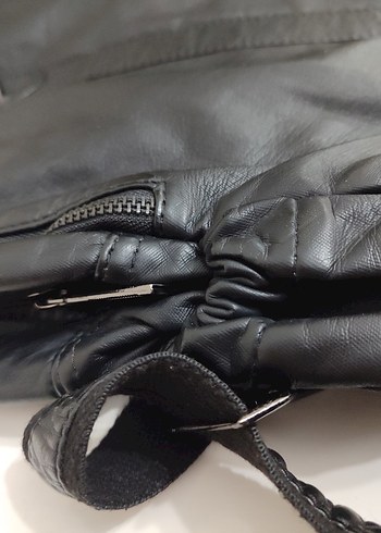 Kadın Siyah Deri Sırt Çantası - Görsel 7