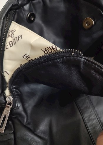 Kadın Siyah Deri Sırt Çantası - Görsel 5