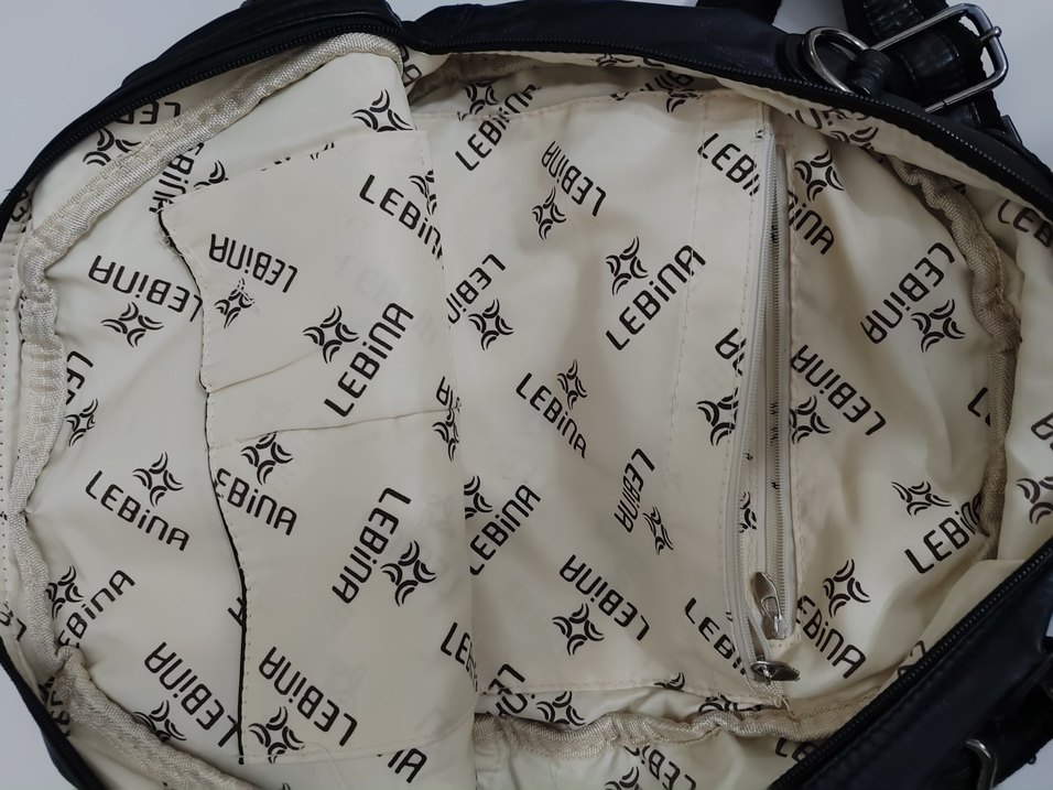 Kadın Siyah Deri Sırt Çantası - Görsel 3