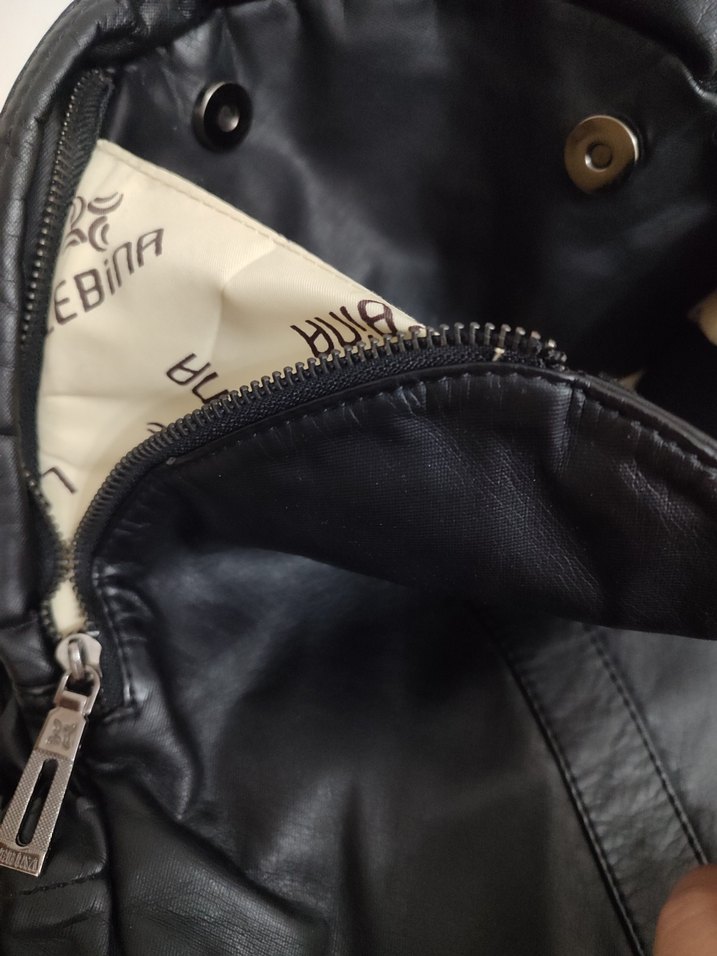 Kadın Siyah Deri Sırt Çantası - Görsel 5