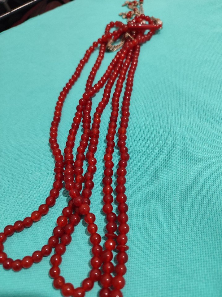 Kırmızı Akik Namaz Tesbih 99'lu - Görsel 3