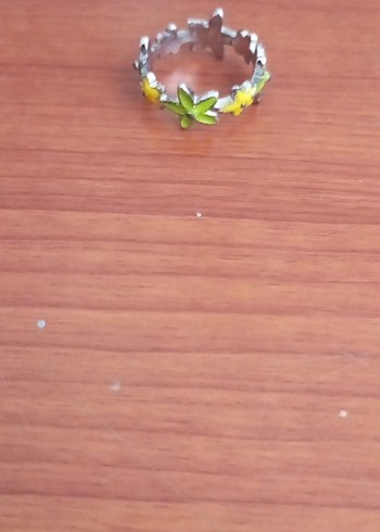 Renkli Zincir Detaylı Kadın Yüzük