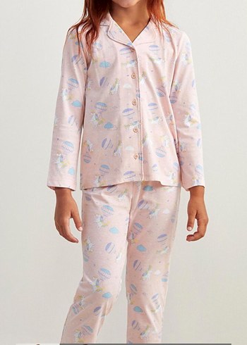 LCW Uzun Kollu Düğmeli Pijama Takimi - Görsel 6