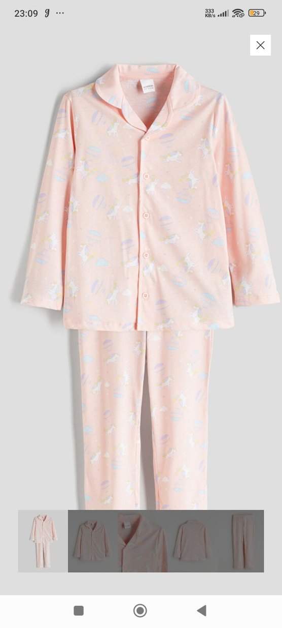 LCW Uzun Kollu Düğmeli Pijama Takimi - Görsel 5