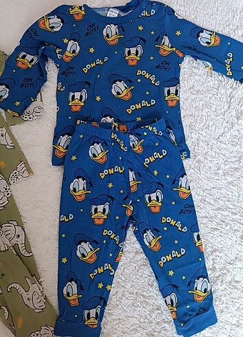 12-18 Ay Beden çeşitli Renk Bebek pijama takımı 