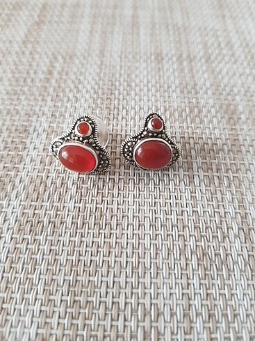 Diğer Akik taşlı gümüş küpe