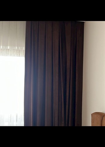 Koyu Kahverengi Modern Perde - Görsel 3