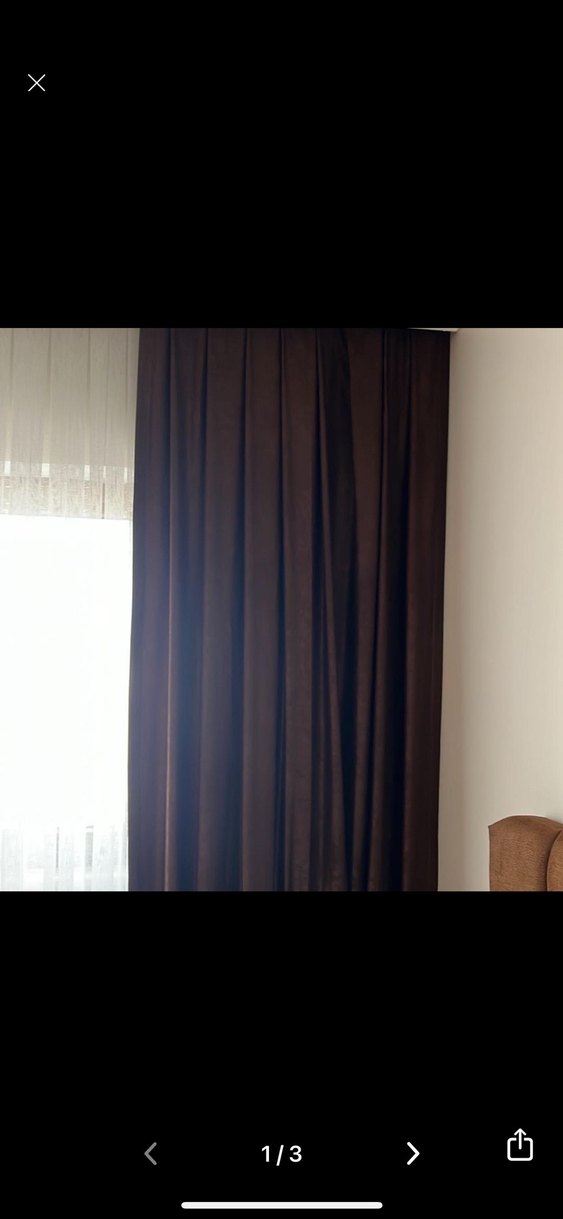 Koyu Kahverengi Modern Perde - Görsel 3