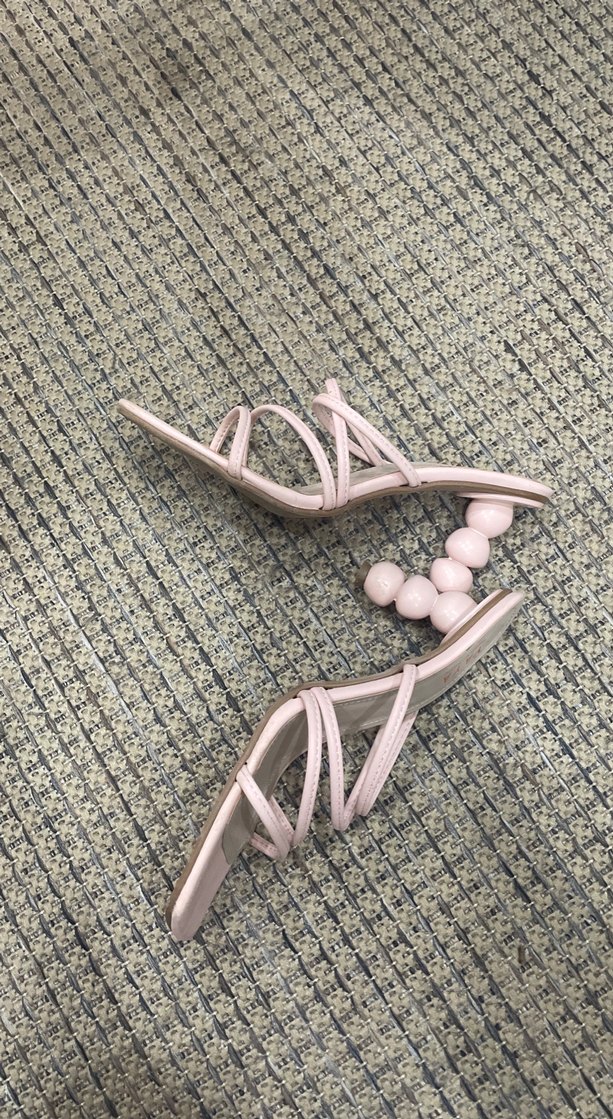 Pembe Blok Topuklu Yılan Desenli Kadın Terlik - Görsel 3