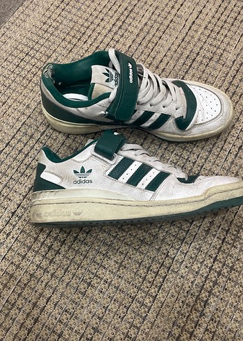 Adidas Yeşil Gri Adidas Spor Ayakkabı Velcro Bantlı
