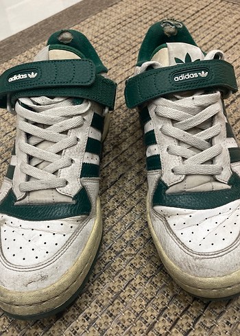 Yeşil Gri Adidas Spor Ayakkabı Velcro Bantlı - Görsel 6