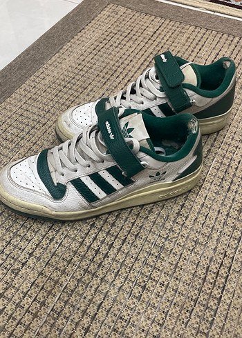 42,5 Beden Yeşil Gri Adidas Spor Ayakkabı Velcro Bantlı