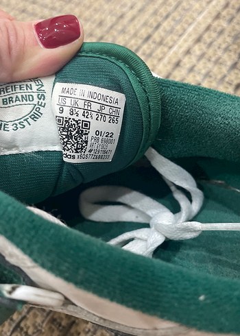 Yeşil Gri Adidas Spor Ayakkabı Velcro Bantlı - Görsel 7