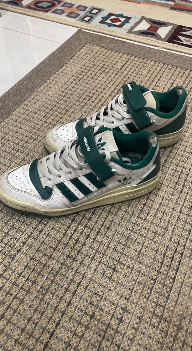 Yeşil Gri Adidas Spor Ayakkabı Velcro Bantlı - Görsel 3