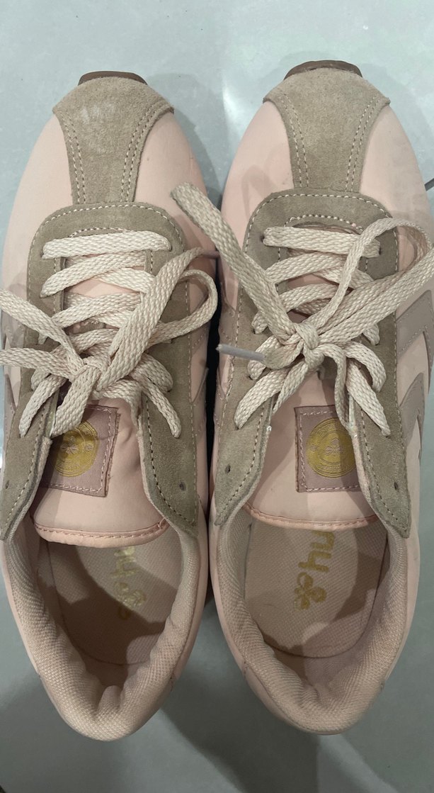Bej pembe Kadın Hummel Bağcıklı Spor Ayakkabı - Görsel 4