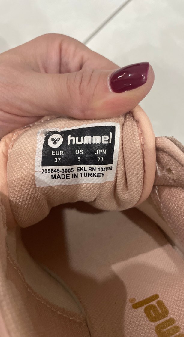 Bej pembe Kadın Hummel Bağcıklı Spor Ayakkabı - Görsel 5