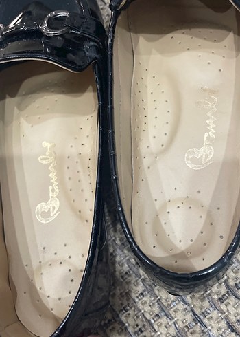 Parlak Siyah Yılan Desenli Tokalı Loafer - Görsel 6