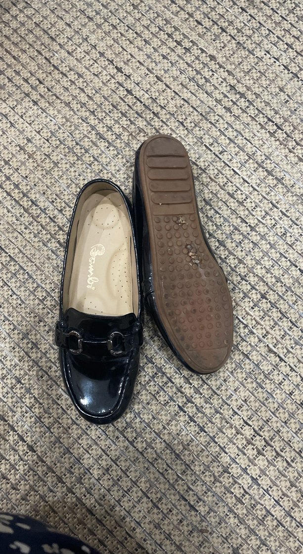 Parlak Siyah Yılan Desenli Tokalı Loafer - Görsel 3