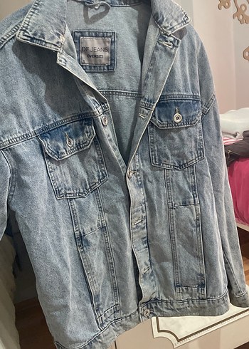 Gri Denim unisex kot Ceket - Görsel 2